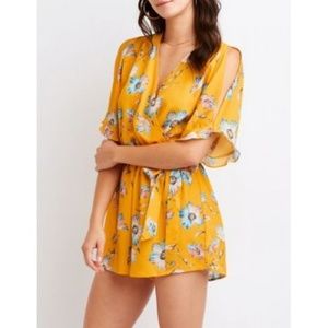 Yellow Floral Summer Romper